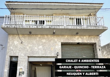 Chalet 4 ambientes en planta alta con garaje, quincho y gran terraza! 