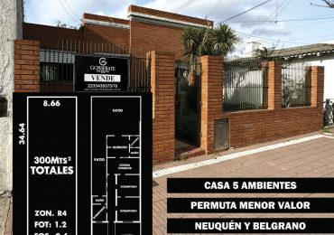 Oportunidad! Casa 5 ambientes con parque.